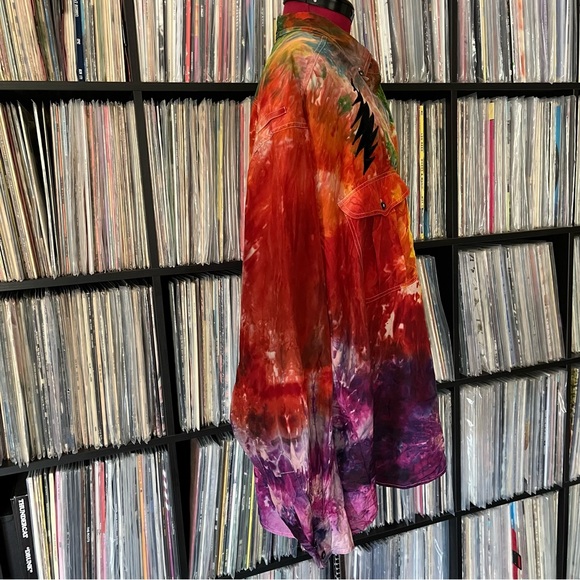 Ice dyed silk black velvet syf bolt stealie grateful company dead sphere ♻️🌈⚡️ - Picture 7 of 15